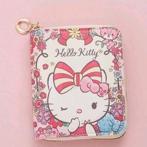 Hello Kitty Floral Wallet - Pink and Gold